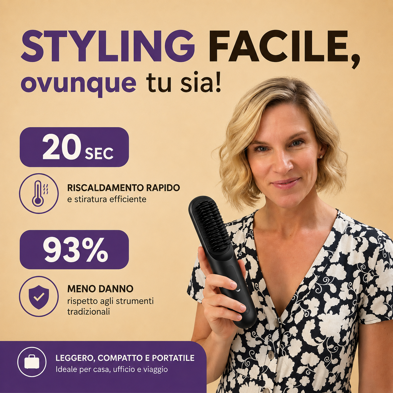 SilkBrush™ – Spazzola Termica Lisciante Professionale